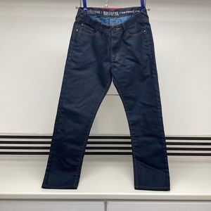 Mens Ring of Fire Lyric Ave Slim Straight Coated